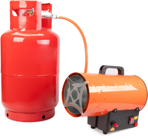 Industrial,Gas,Heater,Isolated,On,White,Background.
